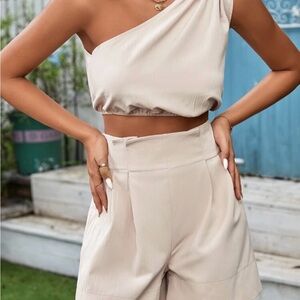 SHEIN Cream Women's Shorts and Top